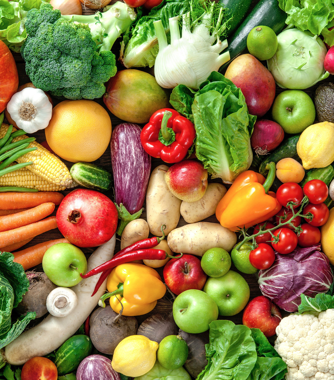 Frutas y verduras frescas de mercado